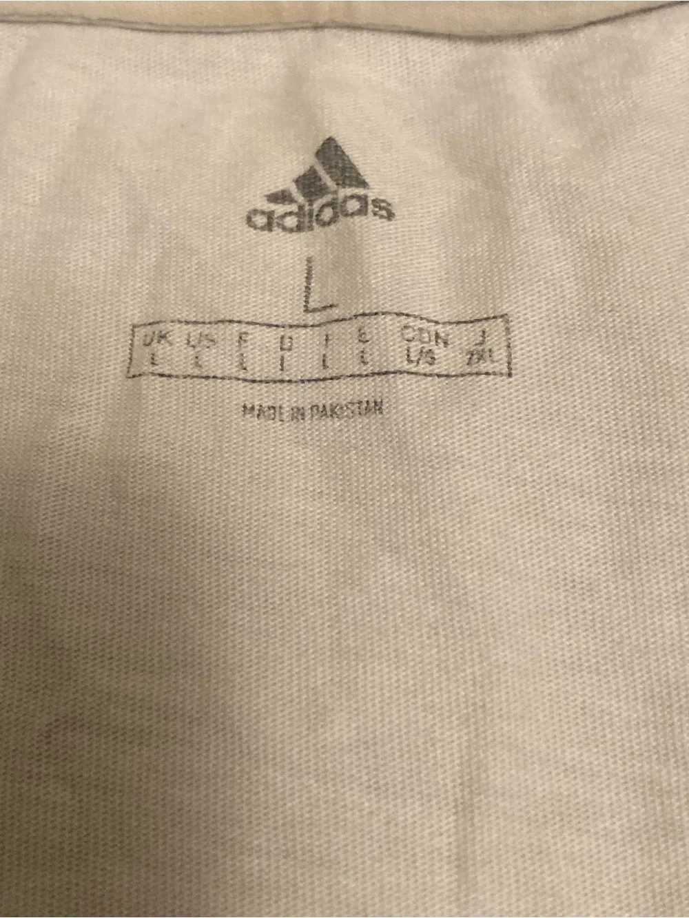 adidas White Short Sleeve Crew Neck Tee with Embroidered Logo